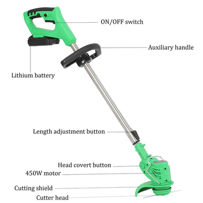 la falciatrice da giardino ed il regolatore senza cordone 500w hanno messo l'erba elettrica a pile Clippers