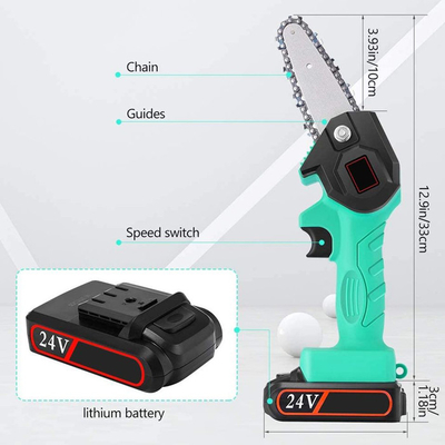 Segheria a catena ricaricabile tenuta in mano del cellulare compatto senza cordone della batteria dell'OEM 500W