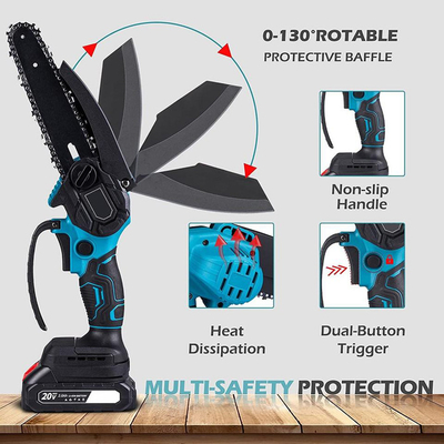 motosega senza cordone tenuta in mano portatile di 550W 12m/S con la batteria ed il caricatore