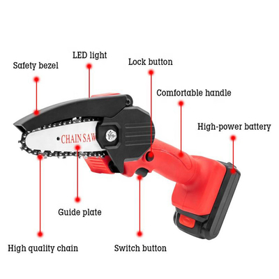 5.0Ah il litio Ion Brushless Cordless Portable Chain ha visto l'affilatura di auto di 16in