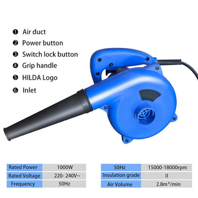 20V 3 in 1 foglia tenuta in mano elettrica 50 del giardino dei tubi regolabili elettrici del ventilatore al 130 MIGLIA ORARIE